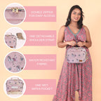 Motherly Mini Diaper Bag for Moms (Unicorn Blue) – Water-Resistant Travel & Maternity Handbag with Multiple Pockets