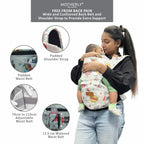 Motherly Baby Carrier for 0 to 3 Year Baby – Adjustable Hands Free 6-in-1 Baby Carrier with Detachable Hip Seat | baby carrier for new born |  Toddler Carrier with Head Support & Buckle Strap for Hiking & Everyday Use - MOTHERLY