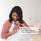 Care Cave Nursing Scarf - Gray/White Flower Print