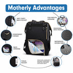 Motherly League Solid Diaper Bag for Moms – Water-Resistant Maternity & Travel Bag with Multiple Pockets & Warranty