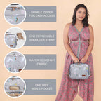 Motherly Mini Diaper Bag for Mothers for Travel | Small Maternity Handbag for Newborn Baby | Mothers Travelling Bag | Multiple Pockets Water Resistant Baby Bag I Hospital Bag for Moms (Unicorn Blue)