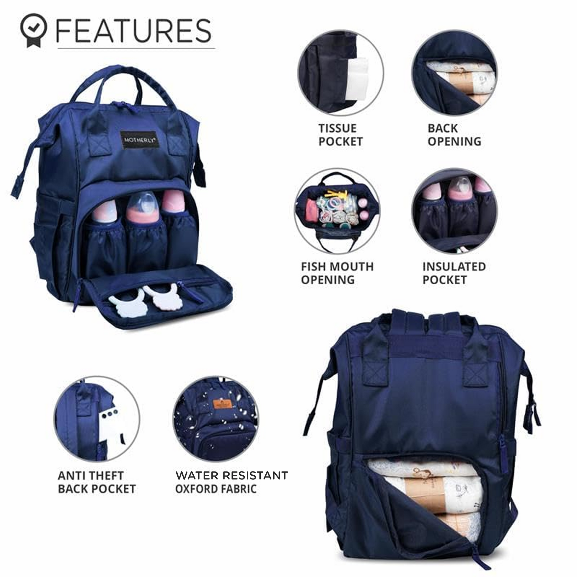 Motherly BudgetBee Baby Diaper backpack for Mothers for Travel