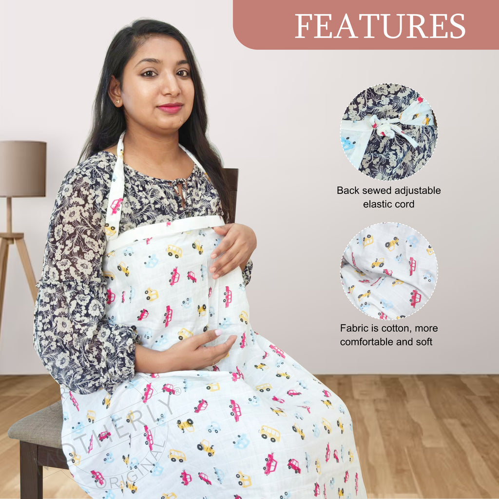Motherly Nursing Breastfeeding Cover Scarf Cloth- Breast Feeding shawl - MOTHERLY