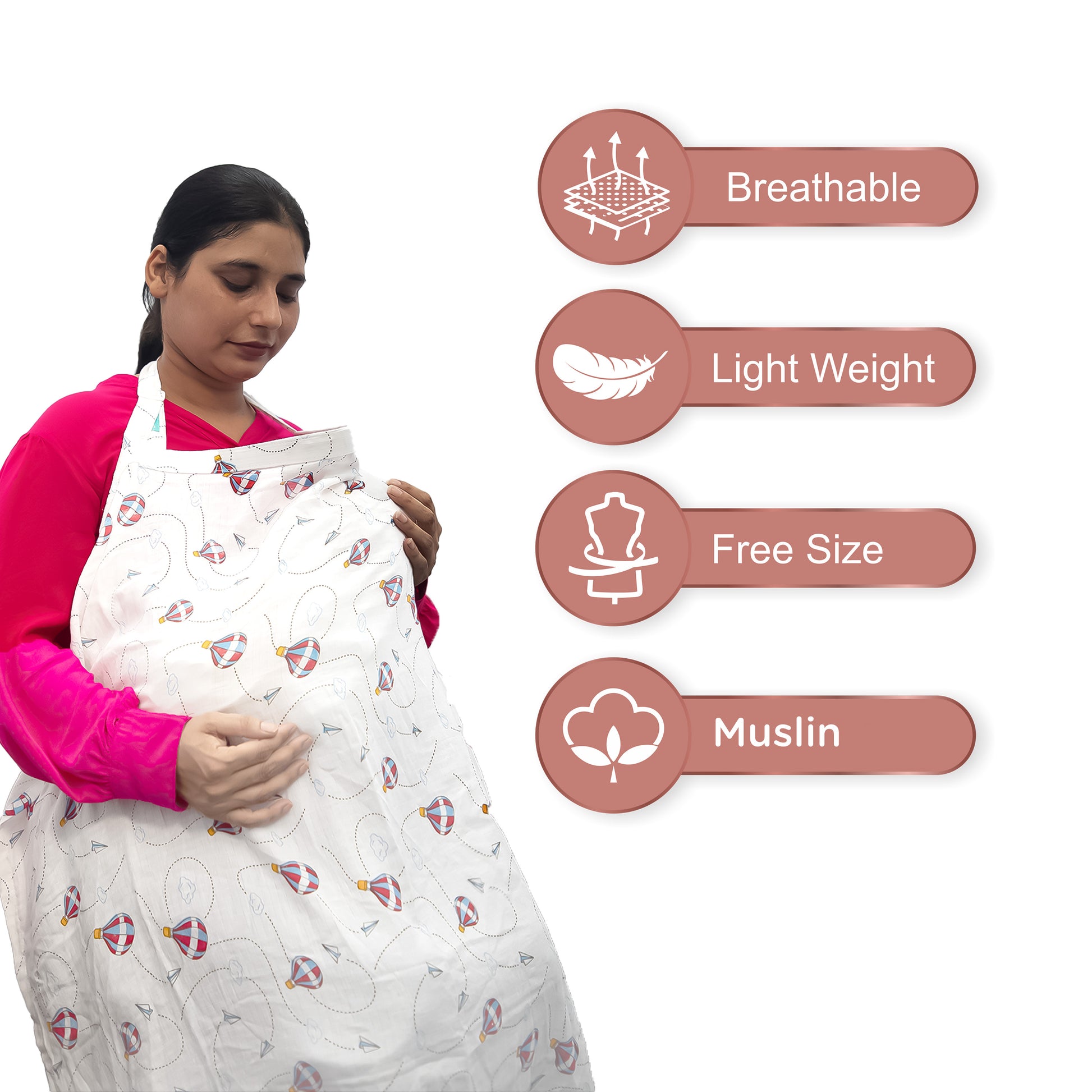 Motherly Nursing Breastfeeding Cover Scarf Cloth- Breast Feeding shawl