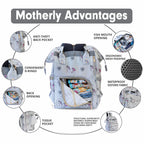 Motherly Elegant Diaper Bag for Mothers for Travel, Maternity Bag for Newborn Baby, Mothers Travelling Bag, Multipocket Water Resistant Baby Bag, Hospital Bag for Moms with Warranty - MOTHERLY