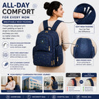 Motherly Elite Diaper Bag for Mothers for Travel, Maternity Bag for Newborn Baby, Mother Travelling Bag, Multiple Pocket Water Resistant Hospital Bag for moms with complimentary offers (Blue Flower)