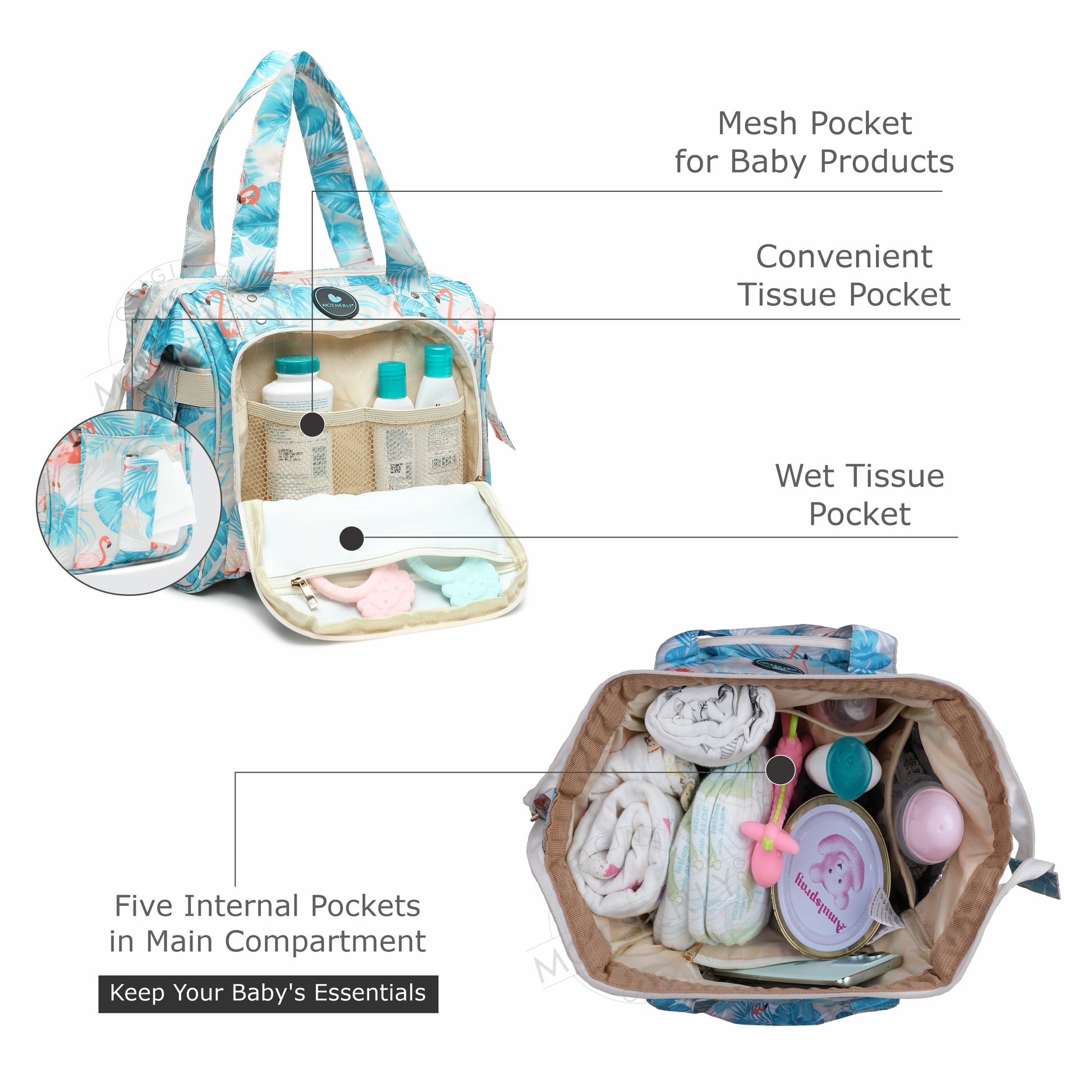 Motherly Mini Diaper Bag for Mothers | Small Diaper handbag for mom for travel - MOTHERLY