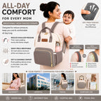 Motherly Patented Design Maternity Diaper Bag with Accessories | Waterproof Baby Travel Bag | Multi-Pocket Organizer for Newborn Essentials & Hospital Use (Envy Series)