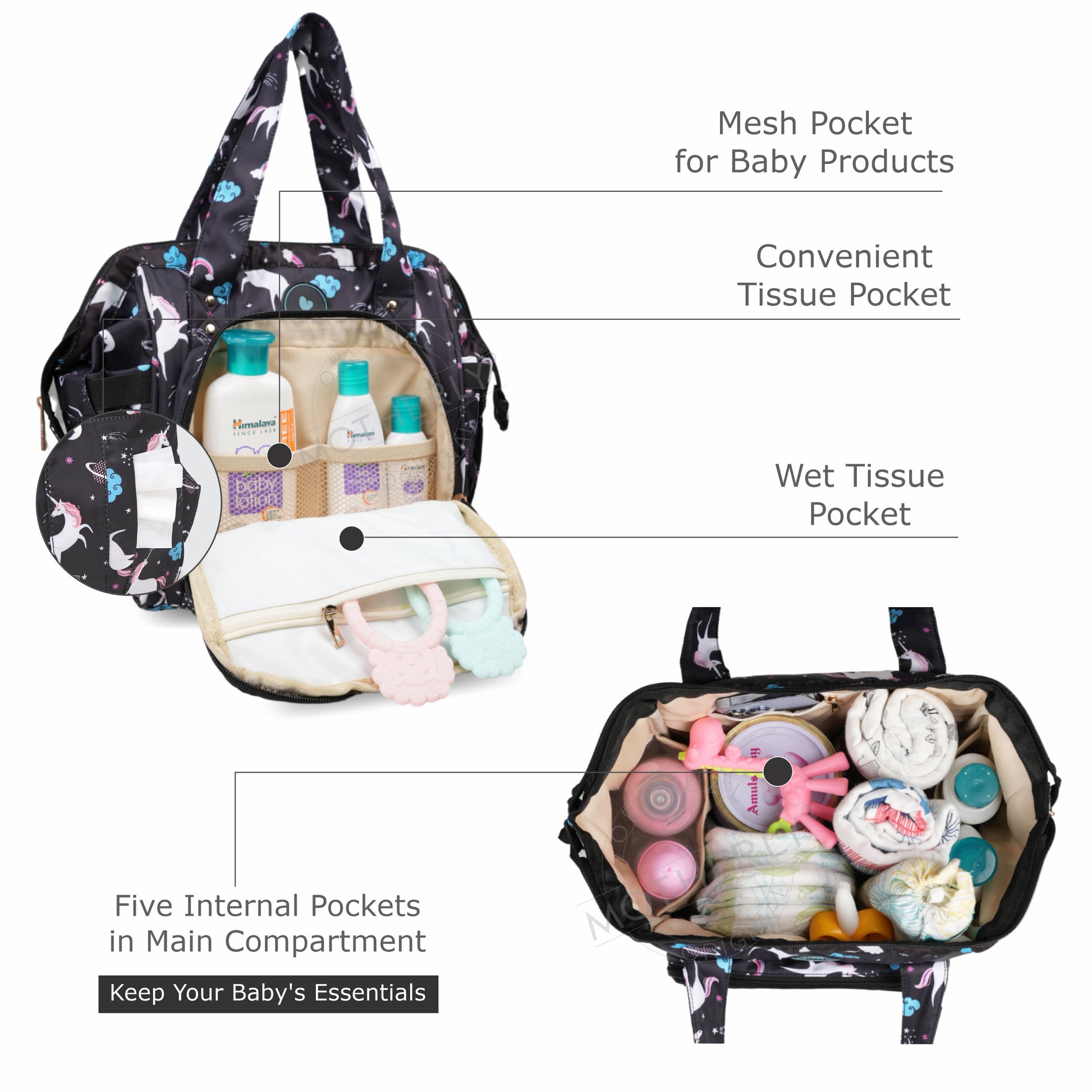 Motherly Mini Diaper Bag for Mothers | Small Diaper handbag for mom for travel - MOTHERLY