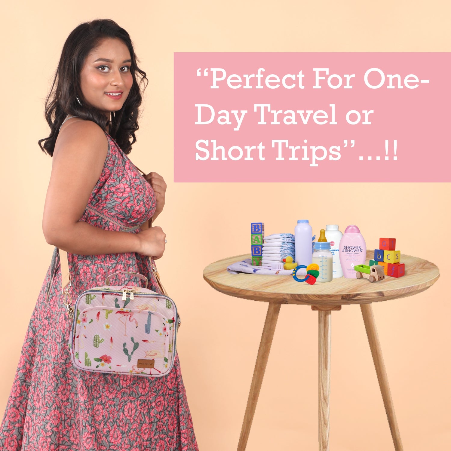 Motherly Mini Diaper Bag for Mothers for Travel | Small Maternity Handbag for Newborn Baby | Mothers Travelling Bag | Multiple Pockets Water Resistant Baby Bag I Hospital Bag for Moms (Unicorn Blue)
