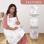 Care Cave Nursing Scarf - Black/Red Birds Print