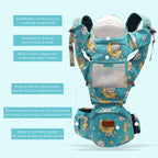 Motherly Baby Carrier for 0 to 3 Year Baby – Adjustable Hands Free 6-in-1 Baby Carrier with Detachable Hip Seat | baby carrier for new born |  Toddler Carrier with Head Support & Buckle Strap for Hiking & Everyday Use - MOTHERLY