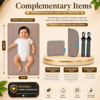 Motherly Patented Design Maternity Diaper Bag with Accessories | Waterproof Baby Travel Bag | Multi-Pocket Organizer for Newborn Essentials & Hospital Use (Envy Series)