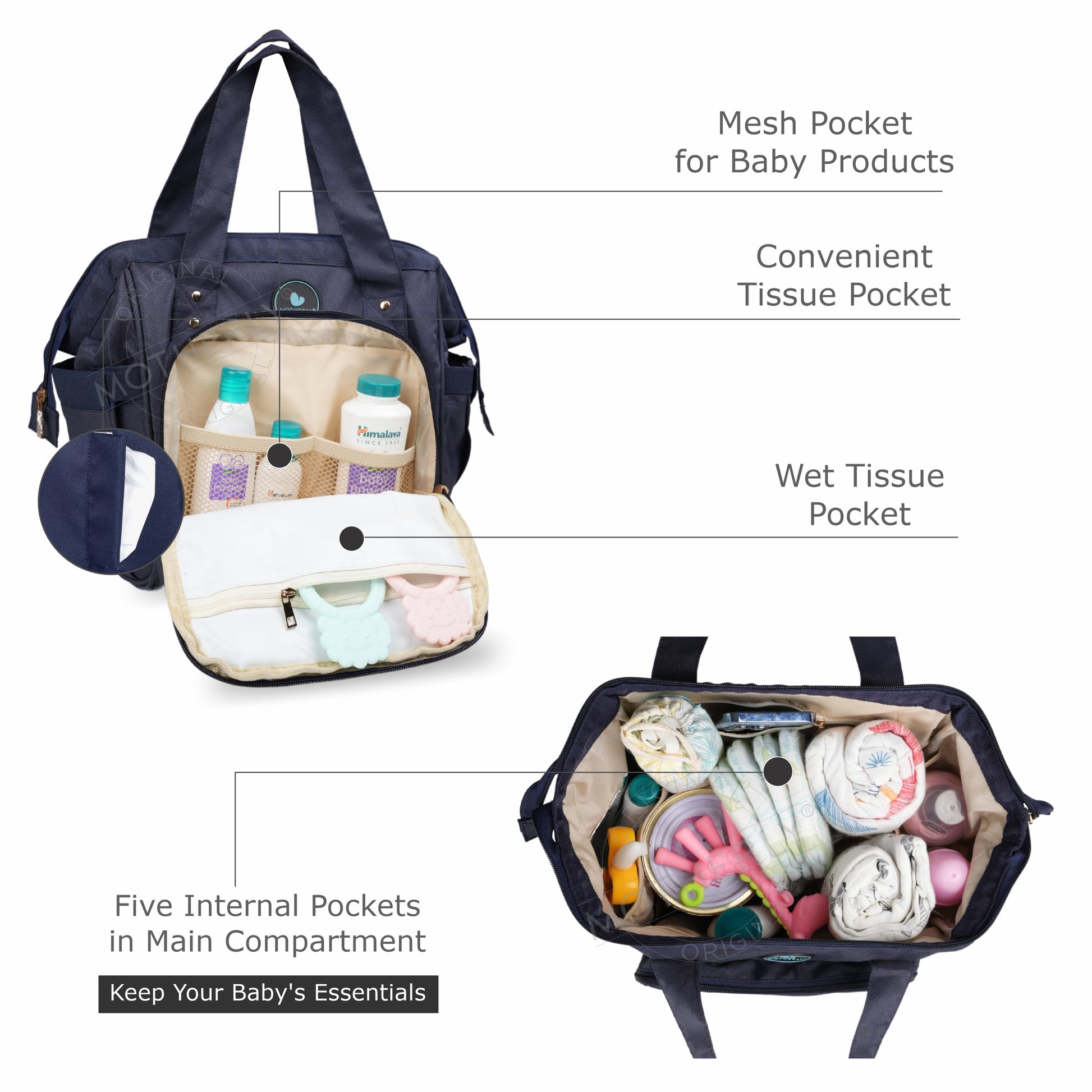 Motherly Mini Diaper Bag for Mothers | Small Diaper handbag for mom for travel - MOTHERLY