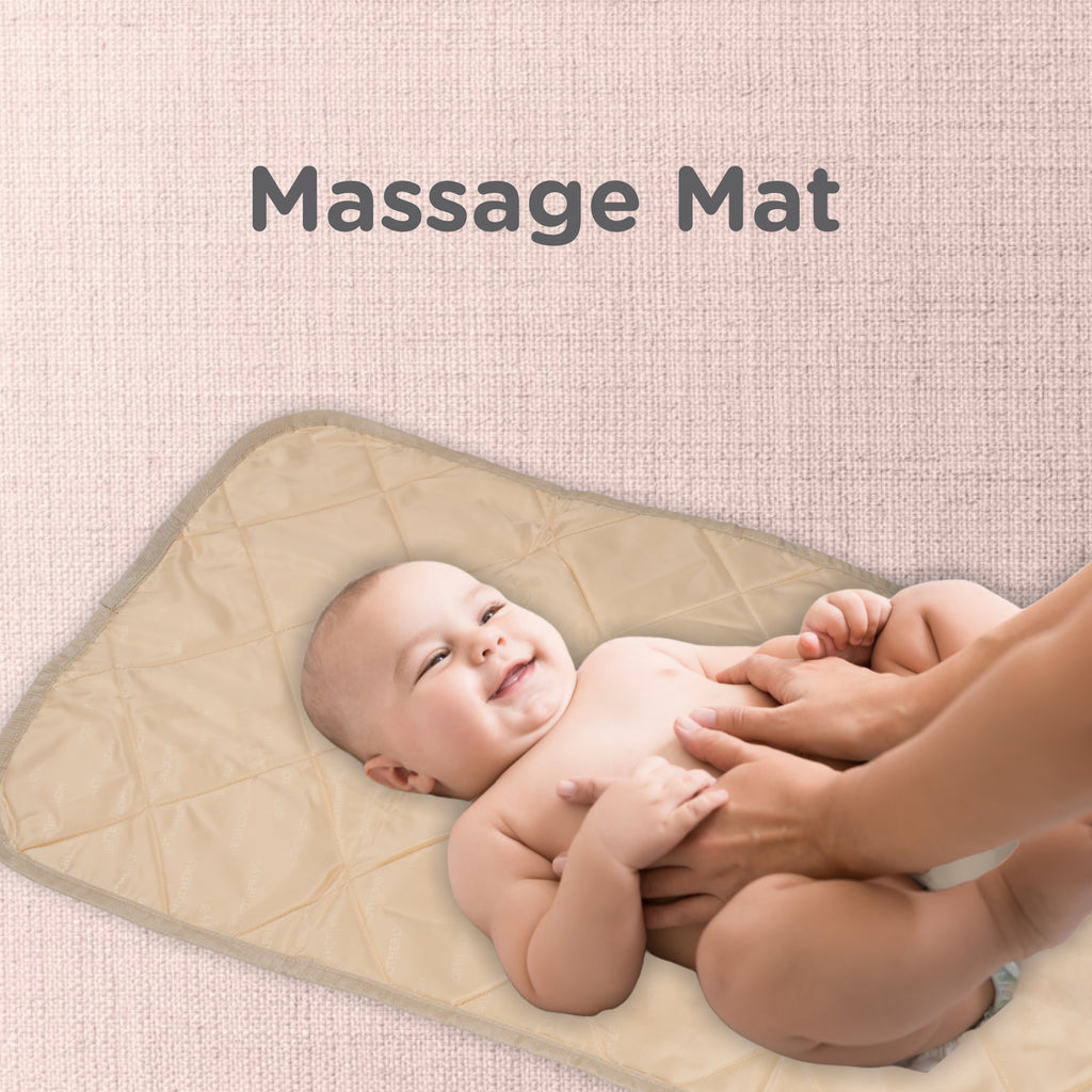 Motherly Oil Massage Mat for Newborn Baby, Reusable & Washable Portable Massage Pad (72 x 42 cm, 0-12 Months) - MOTHERLY