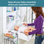 Motherly Baby Crib Organizer Hanging Diaper Storage Detachable Multiple Pockets Stackable Nursery Essentials - MOTHERLY