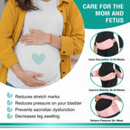 Motherly Maternity Belt for Belly Support, Pregnancy Support Belt Pre Natal-Belly Band, Adjustable & Breathable Waist Support Belt for Pregnancy, Helps in Back Pain, Pre and Postpartum (Medium)