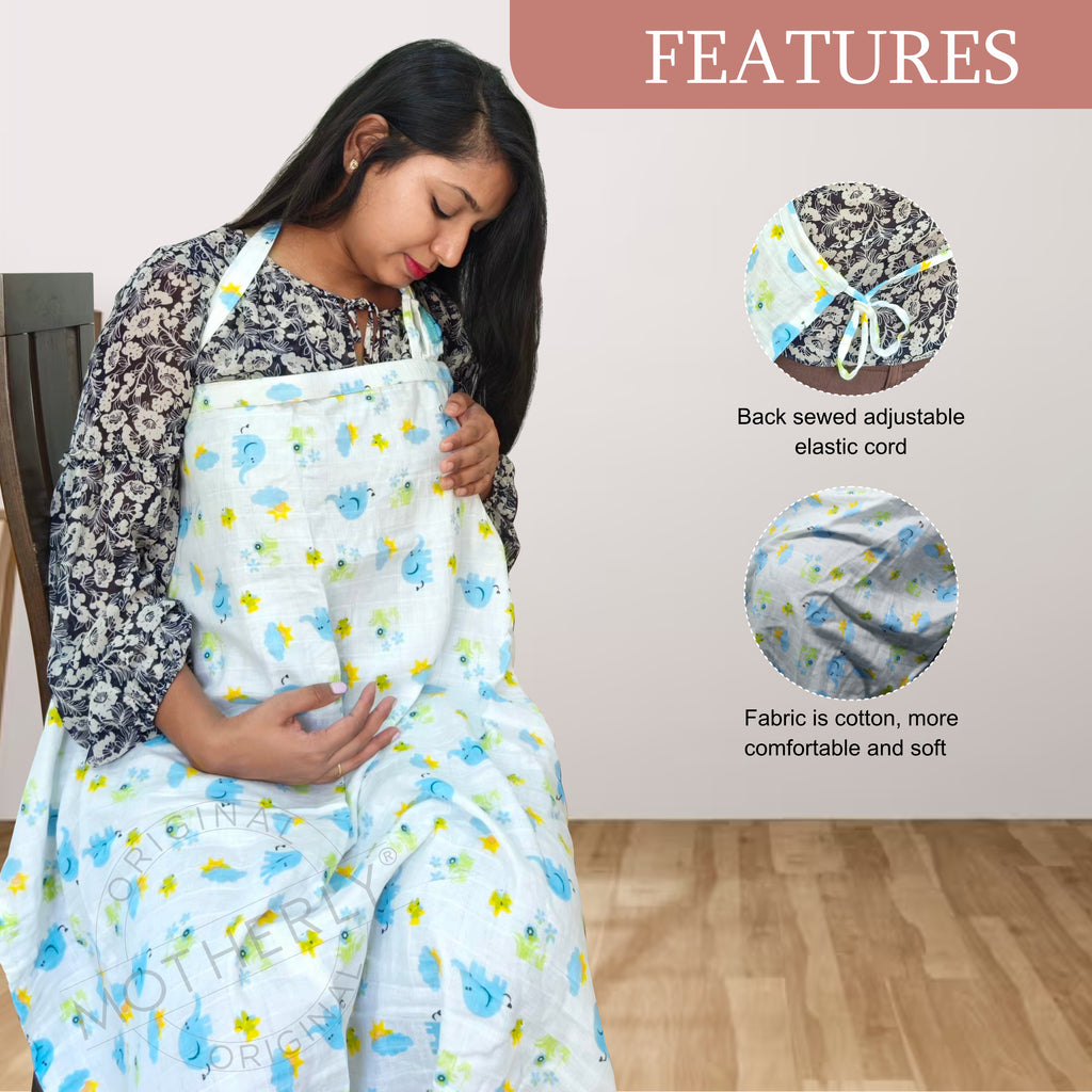 Motherly Nursing Breastfeeding Cover Scarf Cloth- Breast Feeding shawl - MOTHERLY
