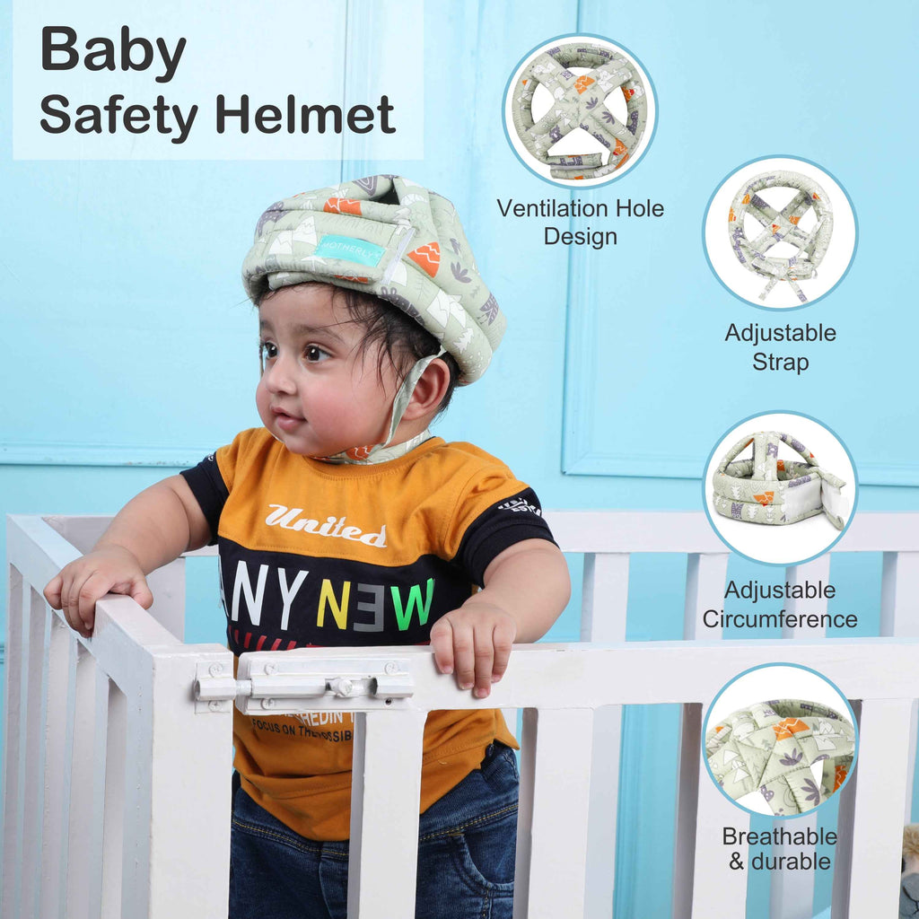 Safety Baby Helmet - Green Forest