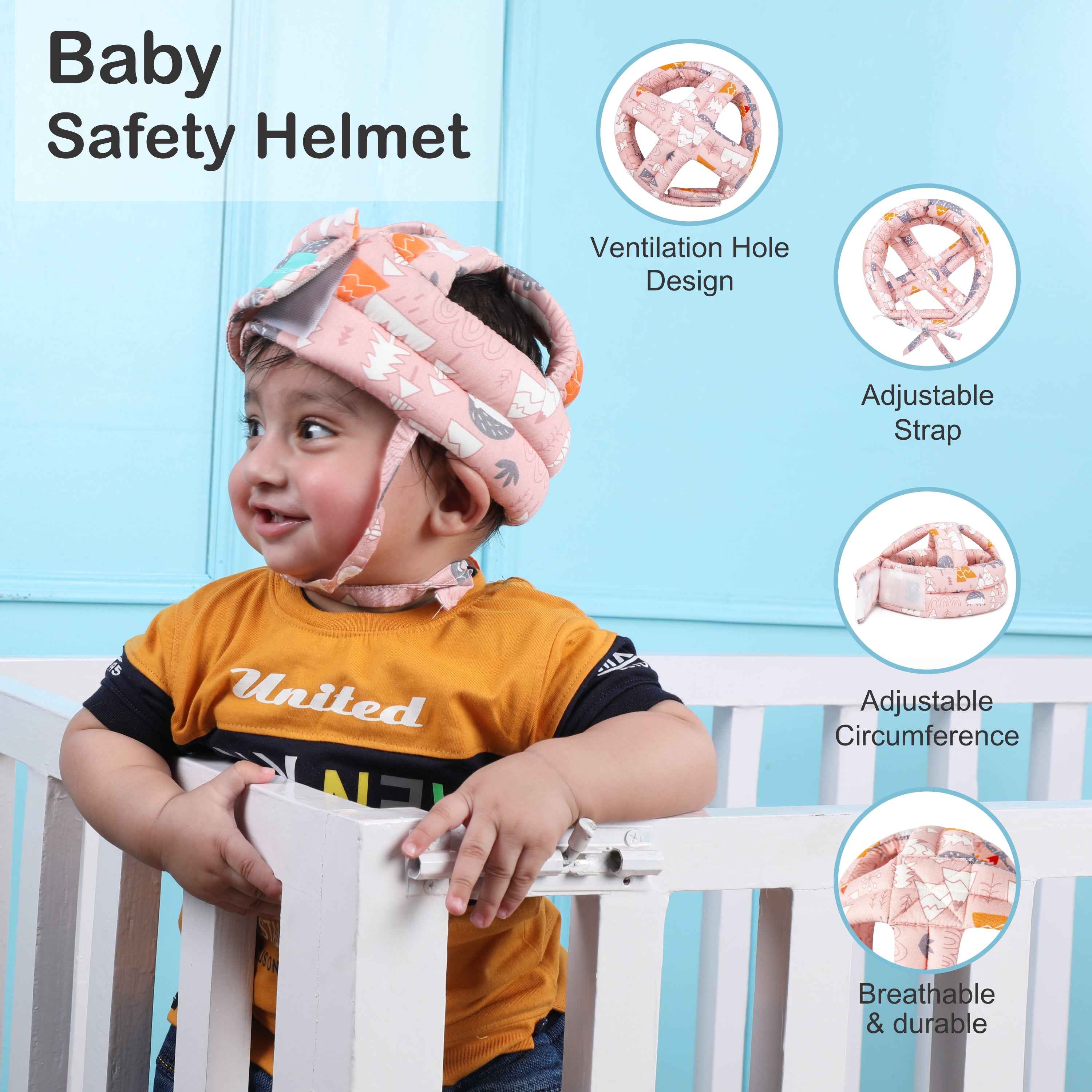 Safety Baby Helmet -Pink Forest