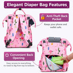 Motherly Patented Diaper Bag Backpack for Moms | Waterproof Baby Travel & Maternity Bag | Spacious Nappy Bag with Insulated Bottle Pockets & Warranty  (Elegant Series)