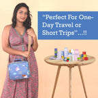 Motherly Mini Diaper Bag for Mothers for Travel | Small Maternity Handbag for Newborn Baby | Mothers Travelling Bag | Multiple Pockets Water Resistant Baby Bag I Hospital Bag for Moms (Unicorn Blue)