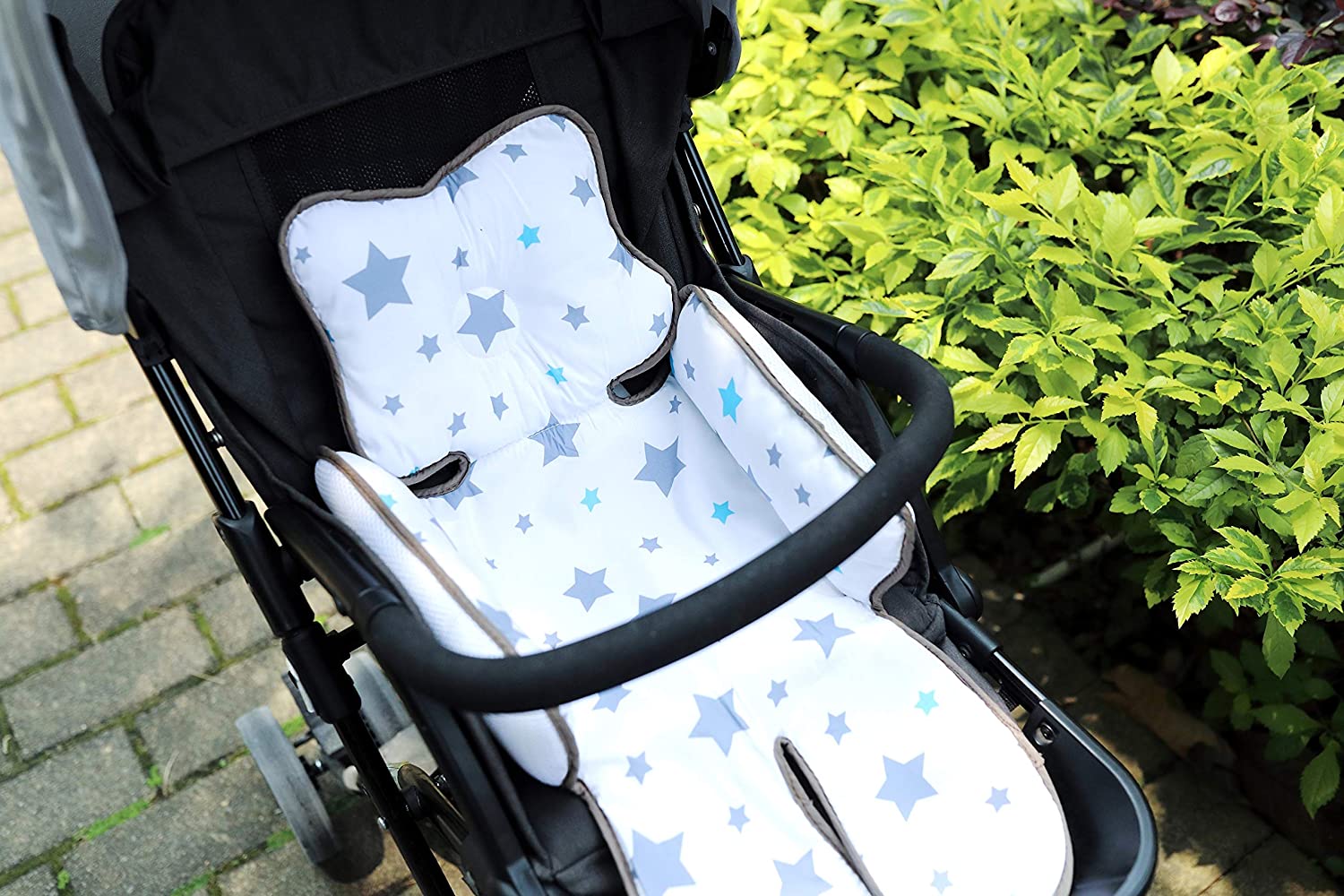 Motherly Starry Sky Baby Stroller Seat Cushion - Grey Star - MOTHERLY