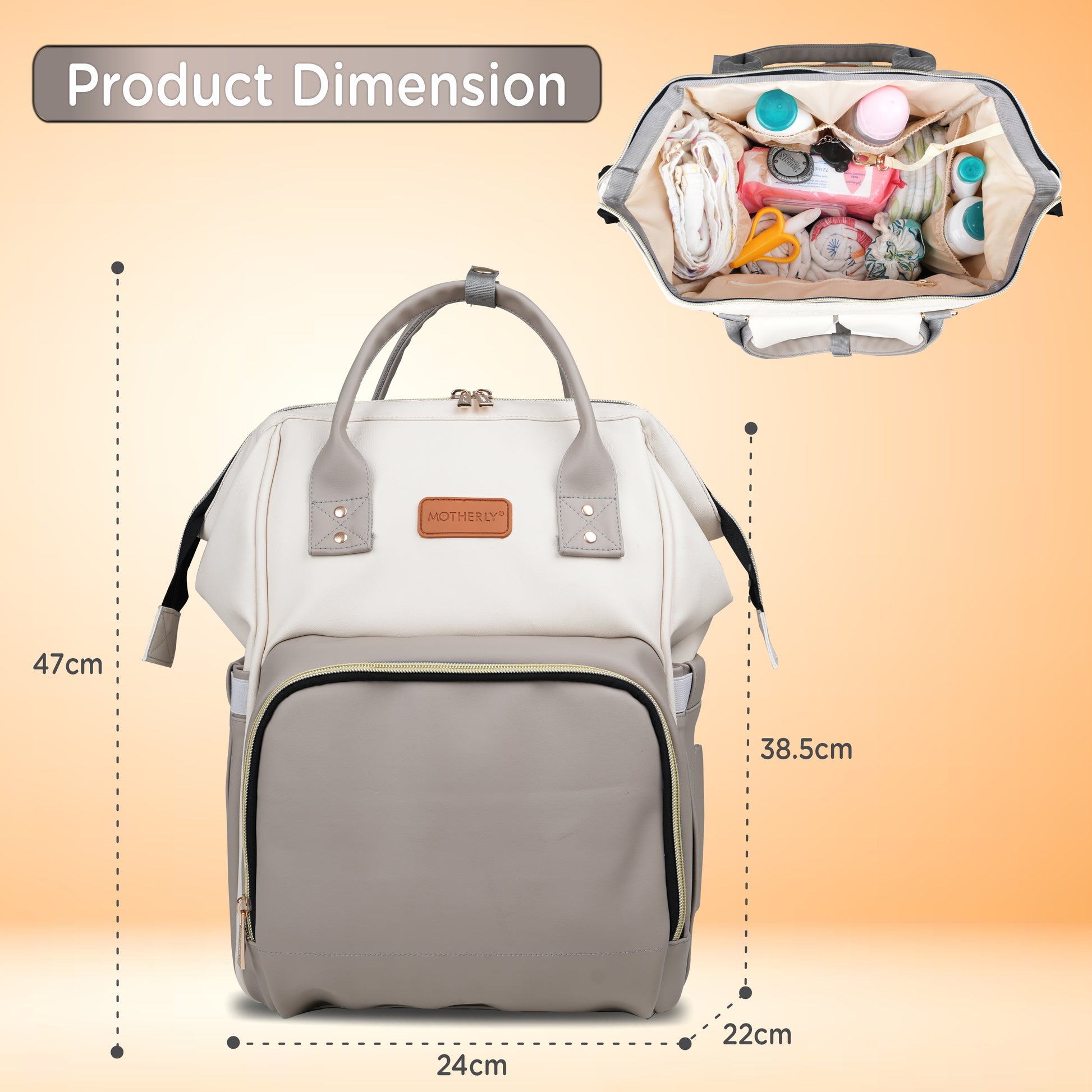 Motherly Envy Diaper Bag for Mothers for Travel With Accessories | Spacious And Waterproof Diaper Bags for Mom | baby bag for mother travel | Maternity Bags for Mother - MOTHERLY