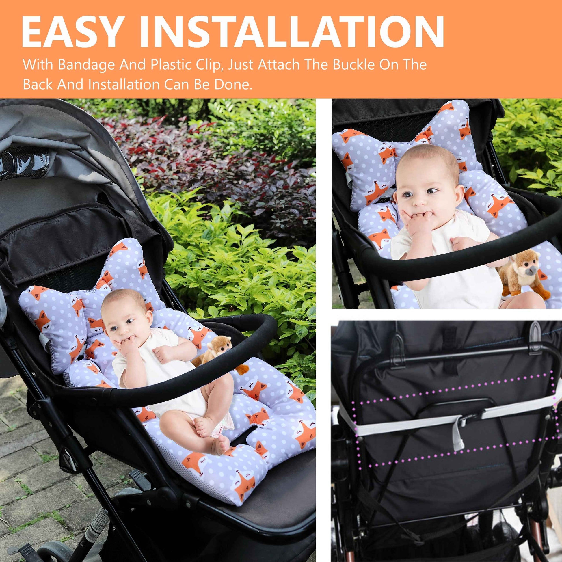 Starry Sky Baby Stroller Seat Cushion - Fox