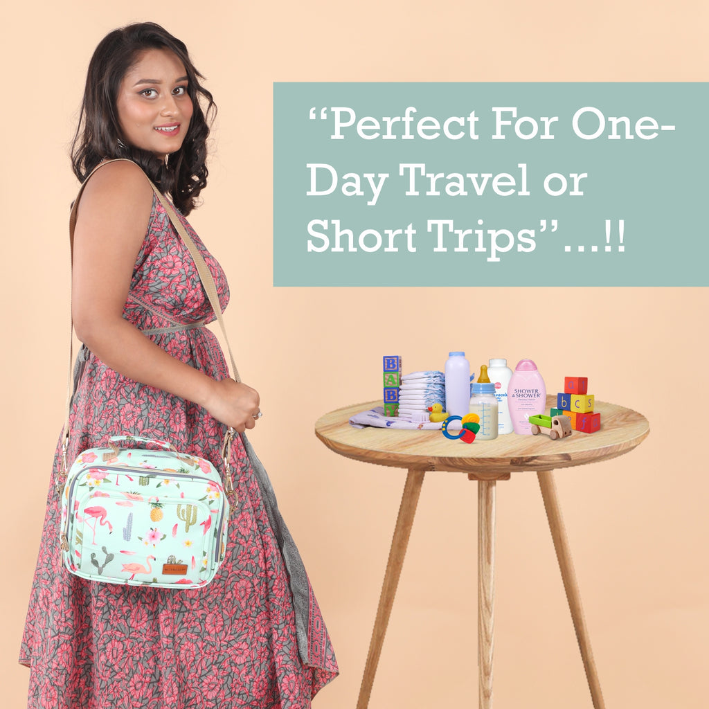 Motherly Mini Diaper Bag for Mothers for Travel | Small Maternity Handbag for Newborn Baby | Mothers Travelling Bag | Multiple Pockets Water Resistant Baby Bag I Hospital Bag for Moms (Unicorn Blue)