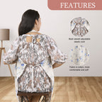 Care Cave Nursing Scarf -Blue Grey Flower - MOTHERLY