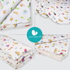 Motherly 5-Layered Blanket Winter Blanket for Newborn & Toddler with Animal and Car Print (0-24 Months, 105x90 cm) - MOTHERLY