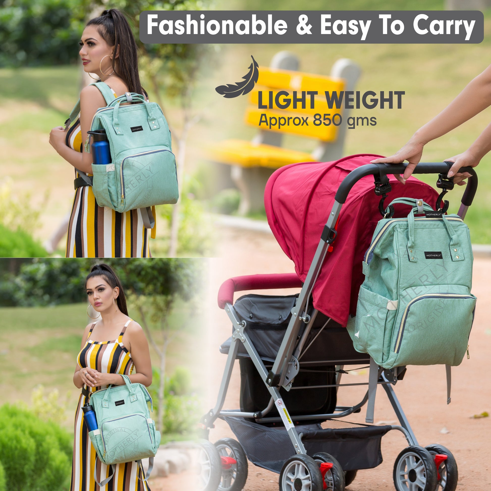 Motherly Crown Solid Color Diaper Backpack for Mothers, Maternity Bag for Newborn Baby, Mother Travelling Bag, Multiple Pocket Water Resistant Hospital Bag for moms with Warranty - MOTHERLY