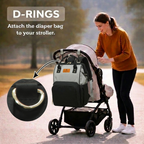 Motherly Crown Diaper Bag for Moms – Water-Resistant Travel & Maternity Bag with Multiple Pockets & 6-Month Warranty