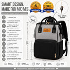 Motherly Crown Diaper Bag for Moms – Water-Resistant Travel & Maternity Bag with Mat, Bottle Cover & Stroller Hooks