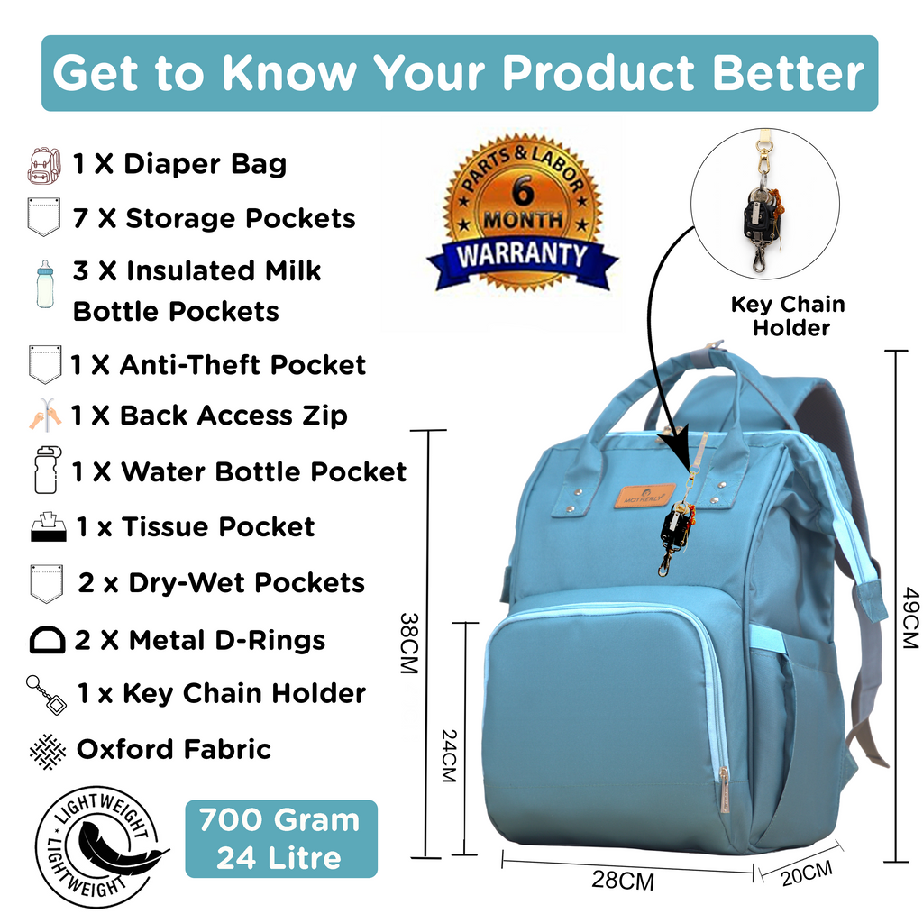 Motherly Everyday Diaper Bag – Travel & Maternity Bag for Moms