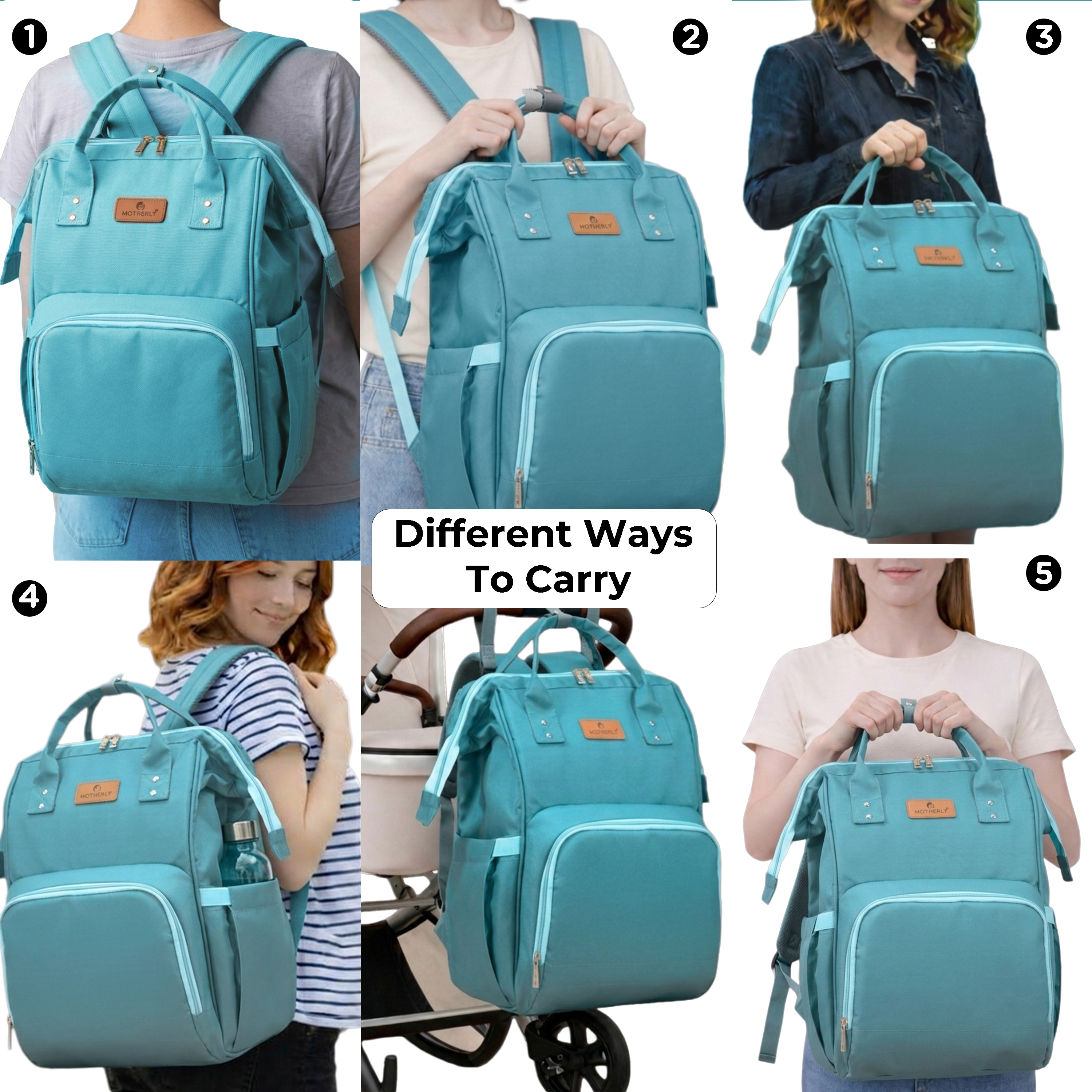 Motherly Everyday Diaper Bag – Travel & Maternity Bag for Moms