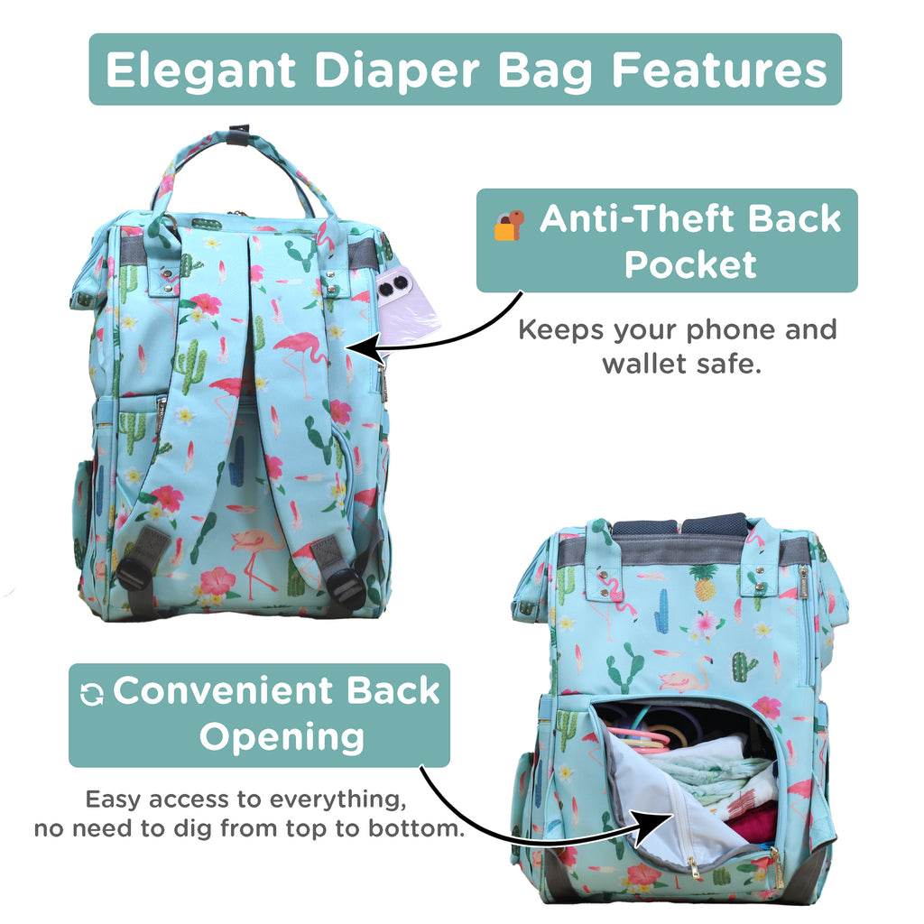 Motherly Elegant Diaper Bag for Moms – Water-Resistant Maternity & Travel Bag with Multiple Pockets & Warranty