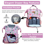 Motherly Elegant Diaper Bag for Moms – Water-Resistant Maternity & Travel Bag with Multiple Pockets & Warranty