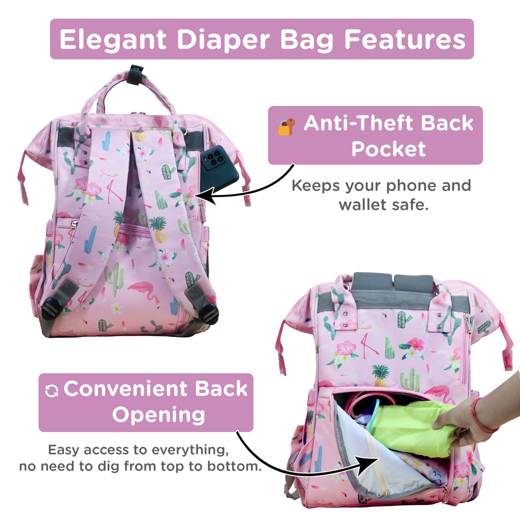 Motherly Elegant Diaper Bag for Moms – Water-Resistant Maternity & Travel Bag with Multiple Pockets & Warranty