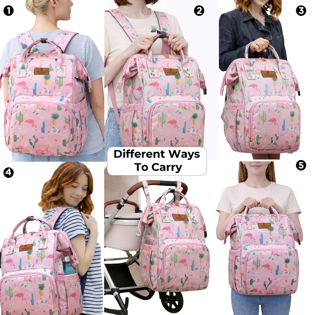 Motherly Elegant Diaper Bag for Moms – Water-Resistant Maternity & Travel Bag with Multiple Pockets & Warranty