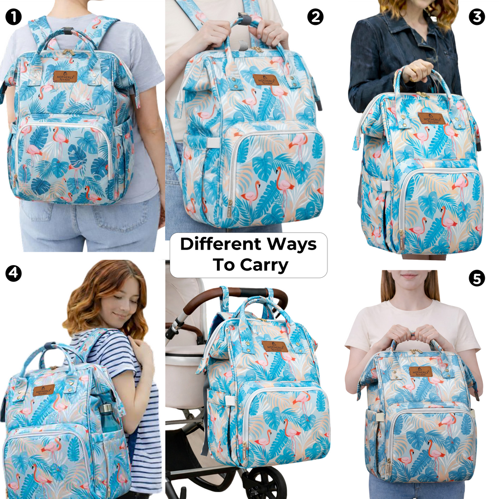 Motherly Elegant Diaper Bag for Moms – Water-Resistant Maternity & Travel Bag with Multiple Pockets & Warranty