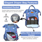 Motherly Elegant Diaper Bag for Moms – Water-Resistant Maternity & Travel Bag with Multiple Pockets & Warranty