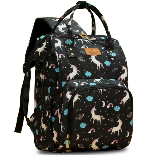 Motherly Patented Diaper Bag Backpack for Moms | Waterproof Baby Travel & Maternity Bag | Spacious Nappy Bag with Insulated Bottle Pockets & Warranty  (Elegant Series)