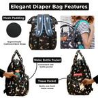 Motherly Elegant Diaper Bag for Moms – Water-Resistant Maternity & Travel Bag with Multiple Pockets & Warranty