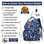 Motherly Elegant Diaper Bag for Moms – Water-Resistant Maternity & Travel Bag with Multiple Pockets & Warranty