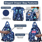 Motherly Elegant Diaper Bag for Moms – Water-Resistant Maternity & Travel Bag with Multiple Pockets & Warranty