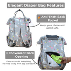 Motherly Elegant Diaper Bag for Moms – Water-Resistant Maternity & Travel Bag with Multiple Pockets & Warranty