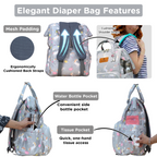 Motherly Elegant Diaper Bag for Moms – Water-Resistant Maternity & Travel Bag with Multiple Pockets & Warranty