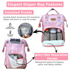 Motherly Elegant Diaper Bag for Moms – Water-Resistant Maternity & Travel Bag with Multiple Pockets & Warranty